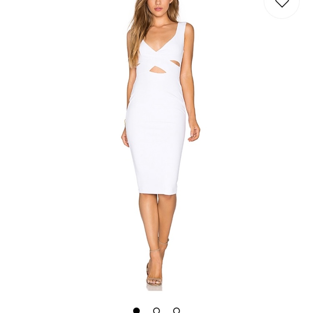 Nookie. Rendezvous Midi Dress. White